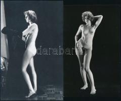 cca 1969 Színésznőnek készült, 6 db szolidan erotikus vintage fotó, 18x11 cm és 21x13 cm / 6 erotic ...