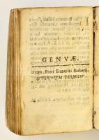 Briti, Fabrizio: Synopsis scripturae sacrae universae. Genova, [1645], Franciscus Barberius. Címlapj...