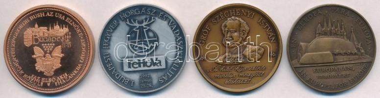 4db-os emlékérem tétel, közte: Bozó Gyula (1913-2004) 1989. "George Bush látogatása Magyarorszá...