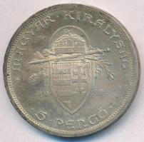 1938. 5P Ag "Szent István" T:2 patina, kis ph.
Adamo P8.1