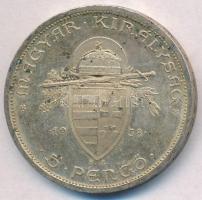 1938. 5P Ag "Szent István" T:2 patina
Adamo P8.1