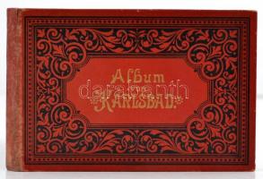 cca 1900 Album von Karlsbad. 40 fotót tartalmazó leporelló. Leipzig, Lith. Kunstanstalt Carl Garte. ...
