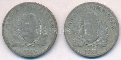 1926-1927. 1P Ag (2x) T:2-,3