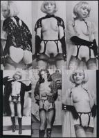 cca 1969 Fekete György (1904-1990) budapesti fényképész hagyatékából 21 db mai nagyítás, szolidan erotikus felvételekről, 6x9 cm és 10x15 cm között