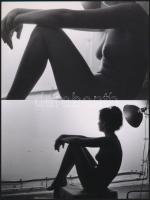 cca 1965 Az első fotózáson, 25 db szolidan erotikus negatív és az ezekről készített 22 db mai nagyít...