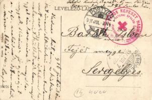 Pöstyén, Pistyan, Piestany; Ferenc József út, üzlet. Gipsz H. kiadása / street view, shop + Vörös Ke...