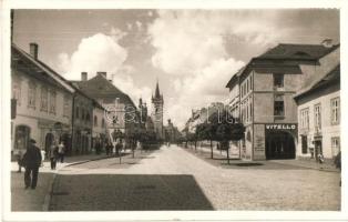 Litomerice, Leitmeritz; street view with shops. photo