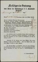 1857 Vas megyei német nyelvű húsárú hirdetmény (Jánosháza, Sárvár, Körmend, stb.), 33,5x21 cm