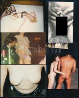 cca 1973 Szolidan erotikus vintage fotók tétele, 13 db fénykép, 11x7 cm és 27x19 cm között / 13 erot...