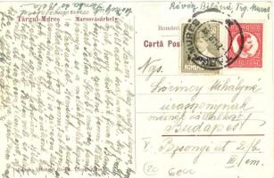 Marosvásárhely, Targu Mures; Ferdinánd király tér, Wolster és Kertész üzletei, Tükör nyomda, Révész ...