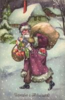 Üdvözlet a Mikulástól! / Christmas greeting card, Saint Nicholas. HWB. Ser. 4464. (EK)