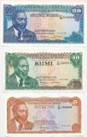 Kenya 1978. 5Sh + 10Sh + 20Sh T:II-,III Kenya 1978. 5 Shillings + 10 Shillings + 20 Shillings C:VF,F Krause 15, 16, 17