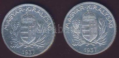 1937. 1P Ag (2x) T:2