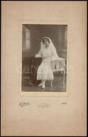 cca 1925 Eger város 4 fényképészeti műterméből 4 db kiváló munka, 17x23 cm és 14x8,5 cm között, kfl....