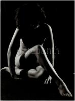 cca 1978 Aktfotók, 4 db vintage fénykép, egy jelzett, egy kasírozott, 40x30 cm 29x19 cm között