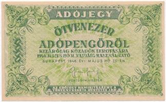 1946. 50.000AP sorozat- és sorszám nélküli T:I