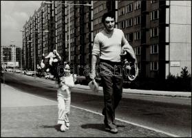 cca 1980 Balásy Pál (?-?) budapesti fotóművész hagyatékából 5 db vintage fotó, 40x28 cm és 39x23 cm ...