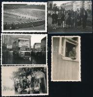 Vegyes fotó tétel (katonák, esküvő, tenisz, stb.), 11 db, 6x9 és 9x14 cm közötti méretekben