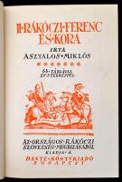 Asztalos Miklós: II. Rákóczi Ferenc és kora. Bp., 1934, Dante, 492 p.+1 térkép. Kiadói aranyozott címeres egészvászon-kötésben, ragasztott térképpel.
