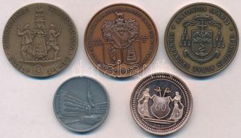 Vegyes: 5db-os emlékérem tétel, közte "Magyar Nemzetért éremsorozat - Az erdélyi menekültekért&...