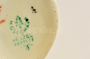 Hollóházi hegedűs, porcelán, kézzel festett, jelzett, hibátlan, m:14cm