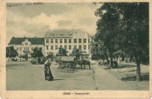 Arad, Ferenc tér, piaci árusok. Kerpel Izsó kiadása / square, market vendors (EM)