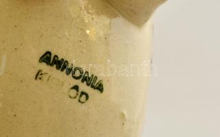 Pannónia Kislőd emlék kulacs, kézzel festett kerámia, jelzett, apró máz hibákkal, "Balatonalmád...