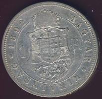 1892. 1Ft Ag "Fiumei címer" T:3