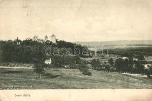 Szomolány, Smolenice; látkép a várral / panorama view with the castle (EK)