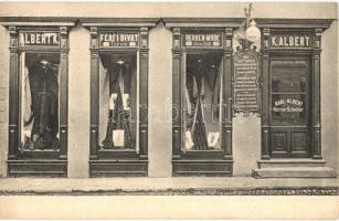 Nagyszeben, Hermannstadt, Sibiu; Karl Albert Herren-Schneider / Albert Károly szabómester üzlete és kirakata / master tailors shop front