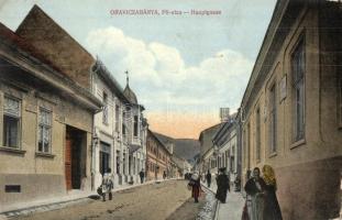 Oravicabánya, Oravita; Fő utca, üzletek. Káden József kiadása / main street, shops (EK)