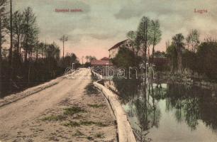 Lugos, Lugoj; utca, Spanyol malom. Nagel Sándor kiadása / street view with Spanish mill (EK)