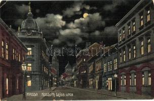 Kassa, Kosice; Kossuth Lajos utca este / street view at night
