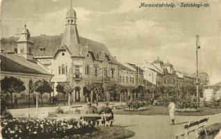 Marosvásárhely, Targu Mures; Széchenyi tér, Agrár takarékpénztár / square, bank (EK)