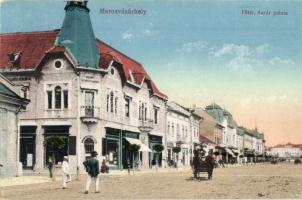 Marosvásárhely, Targu Mures; Fő tér, Agrár takarékpénztár palota, üzletek / square, bank, shops