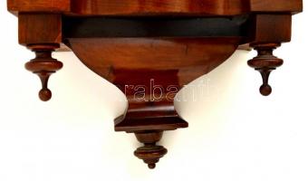 XIX. sz. vége: Falióra ingajáratos, felesütős, hibátlan zománc számlappal, jó állapotban 90x37 cm