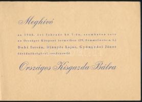 1948 2 db meghívó (Országos Kisgazda Bál, Jubileumi Közgazdász Jelmezbál)