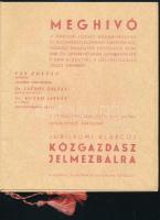 1948 2 db meghívó (Országos Kisgazda Bál, Jubileumi Közgazdász Jelmezbál)