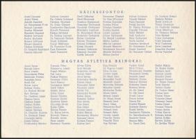 1947 Bp., Meghívó a Magyar Athletikai Szövetség által 50 éves fennállása alkalmából rendezett "...