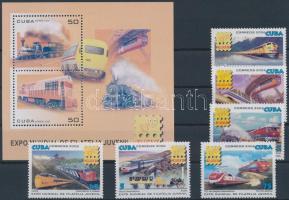International Stamp exhibition, BELGICA set + block, Nemzetközi Bélyegkiállítás, BELGICA sor + blokk