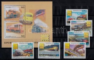 International Stamp Exhibition, BELGICA set + block, Nemzetközi Bélyegkiállítás, BELGICA sor + blokk