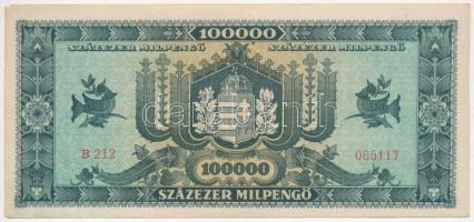 1946. 100.000.000P T:I- jobb felső sarokban apró anyaghiány