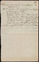 cca 1840 Gasztronómiai témájú levél (hurka, kolbász), vízjeles papíron