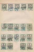 1859-1946 Illetékbélyeg gyűjtemény füzetlapokon, olvasható helységnév bélyegzésekkel, összesen 164 d...