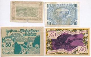 4db-os vegyes osztrák, német és horvát szükségpénz T:II-III-
4pcs of various Austrian, German and C...
