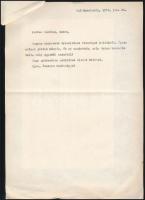 1976 Illés Endre (1902-1986) drámaíró, könyvkiadó igazgató saját kézzel írt levele Vas Zoltán (1903-...