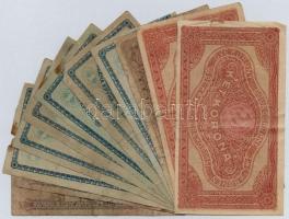 Vegyes: 11db-os nagyrészt korona bankjegy tétel, közte kevés pengő T:III,III-