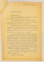 1967 Aczél György (1917-1991) kommunista kultúrpolitikus saját kezűleg aláírt levele Vas Zoltán (190...