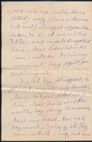 1870 Hegedűs Sándor (1847-1906) közgadász, miniszter, író saját kézzel írt szerelmes levele Jókay Jo...