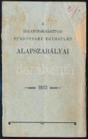 1933 A Balatonakarattyai Fürdőtelep Egyesület Alapszabályai, borítója szakadt, 16 p.
